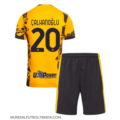 Camiseta Inter Milan Hakan Calhanoglu #20 Tercera Equipación Replica 2024-25 para niños mangas cortas (+ Pantalones cortos)